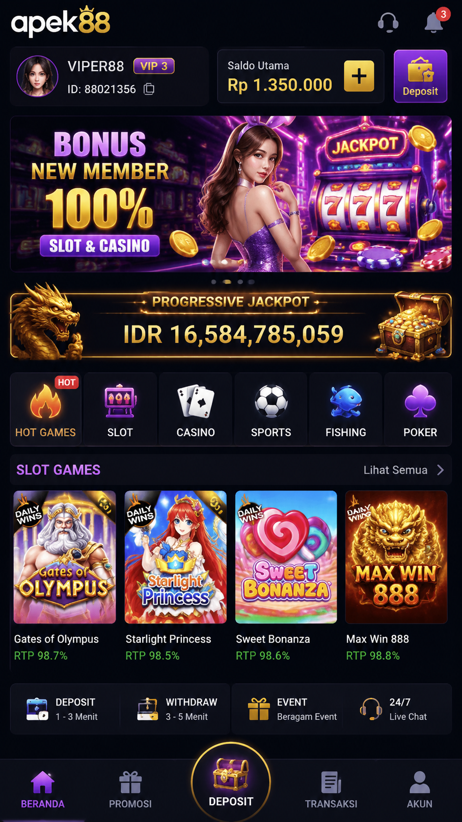Screenshot 1 apek88